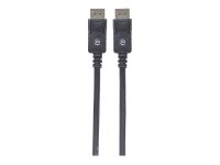 MANHATTAN DisplayPort Kabel 1m DisplayPort Stecker auf DisplayPort Stecker Geschirmt Schwarz Hohe Uebertragungsbandbreite