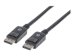 MANHATTAN DisplayPort Kabel 1m DisplayPort Stecker auf DisplayPort Stecker Geschirmt Schwarz Hohe Uebertragungsbandbreite