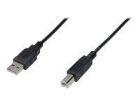 ASSMANN USB2.0 Anschlusskabel 3m USB A zu USB B schwarz