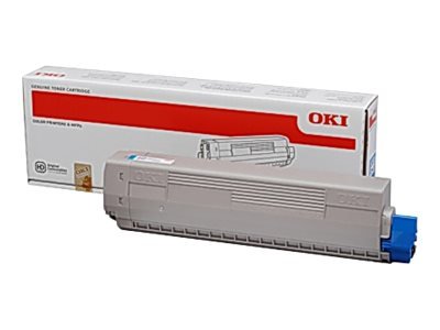 OKI C831 C841 Toner cyan Standardkapazität 10.000 Seiten 1er-Pack Cyan toner C831/C841 series 10K