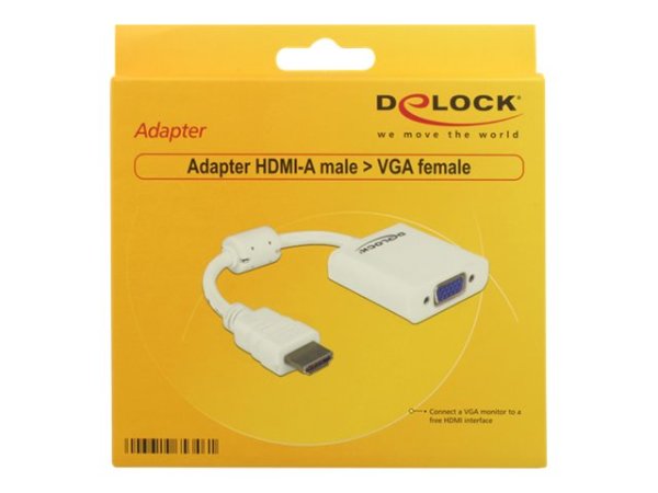 DELOCK Adapterkabel HDMI-A St > VGA Buchse