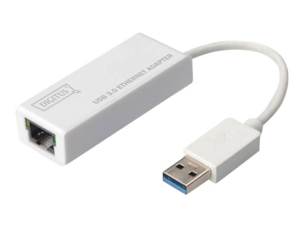 DIGITUS USB3.0 auf Gigabit Ethernet Adapter RJ45 10/100/1000 Mbps weiss