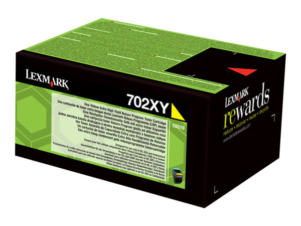 LEXMARK 702XY Toner gelb Extra hohe Kapazität 4.000 Seiten 1er-Pack return program