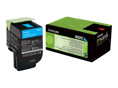 LEXMARK 802C Toner cyan kleine Kapazität 1.000 Seiten 1er-Pack return program