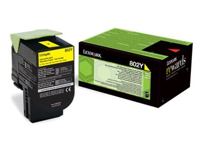 LEXMARK 802Y Toner gelb kleine Kapazität 1.000 Seiten 1er-Pack return program