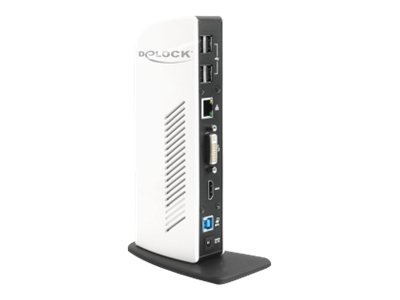 DELOCK Portreplikator USB3.0mit LAN+HDMI+DVI