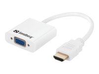 SANDBERG HDMI to VGA+Audio Converter Konvertiert HDMI Ausgang zu VGA und Audio Ausgaenge. USB Stromversorgung moeglich