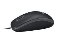 LOGITECH B100 Mouse right and left-handed optical 3 buttons wired USB black