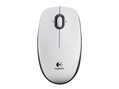 LOGITECH B100 Mouse right and left-handed optical 3 buttons wired USB white