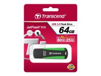 TRANSCEND JetFlash 810 64GB USB 3.0 Flash Drive 80MB/s Water Resistant Green