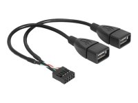 DELOCK Kabel USB Pinheader Buchse > USB-A 2 x Buchse...