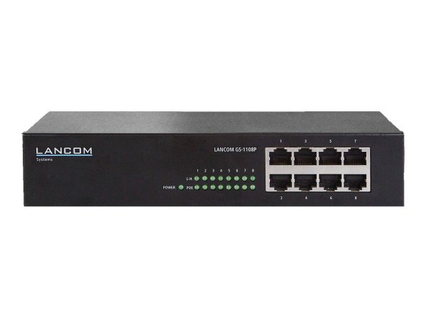 LANCOM GS-1108P Unmanaged 8-Port Gigabit Ethernet Switch