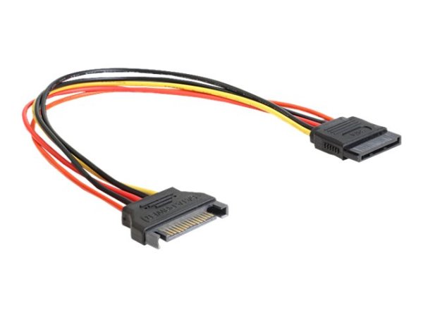 DELOCK Kabel Power SATA 15 Pin Stecker > SATA 15 Pin Buchse Verlängerung 30 cm