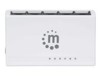 MANHATTAN 5-Port Fast Ethernet Switch Kunststoffgehaeuse verbindet 5 Netzwerkgeraete bei 10 oder 100 Mbits Plug and Play-Installatio