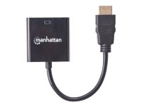 MANHATTAN HDMI auf VGA Konverter HDMI-Stecker auf VGA-Buchse schwarz Polybag