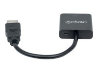 MANHATTAN HDMI auf VGA Konverter HDMI-Stecker auf VGA-Buchse schwarz Polybag