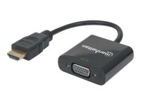 MANHATTAN HDMI auf VGA Konverter HDMI-Stecker auf VGA-Buchse schwarz Polybag