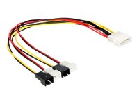 DELOCK Kabel Power Molex 4 Pin Stecker > 4x 2 Pin...