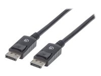 MANHATTAN DisplayPort Kabel 2m DisplayPort Stecker auf DisplayPort Stecker Geschirmt Schwarz Hohe Uebertragungsbandbreite