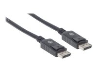 MANHATTAN DisplayPort Kabel 2m DisplayPort Stecker auf DisplayPort Stecker Geschirmt Schwarz Hohe Uebertragungsbandbreite