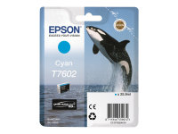 EPSON T7602 Tinte cyan hohe Kapazität 25,9ml 2196 Seiten 1er-Pack