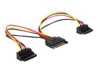 DELOCK Kabel Power SATA 15 Pin > 2 x SATA HDD mit...