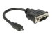 DELOCK Adapterkabel micro HDMI-D Stecker > DVI 24+5 Buchse schwarz ca. 20cm