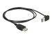 DELOCK Kabel EASY USB 2.0-A oben/unten gewinkelt Stecker > USB 2.0-A Buchse 1 m