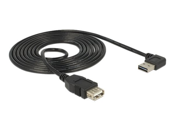 DELOCK Kabel EASY USB 2.0-A links/rechts gewinkelt Stecker > USB 2.0-A Buchse 1 m