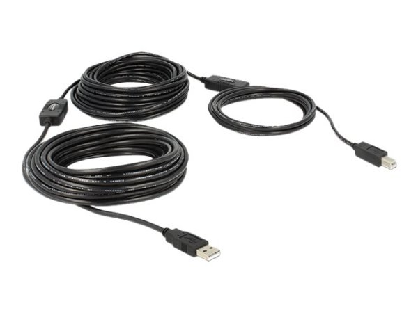 DELOCK Kabel USB 2.0-A > B Stecker/Stecker aktiv 20 m