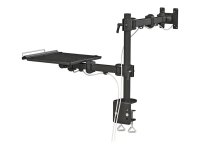 NEOMOUNTS FPMA-D960N Desk Mount Clamp 2xFlatscreen 25,4-69cm 10-27Zoll 10kg VESA 75x75/100x100mm dreh-kipp-schwenkbar piv