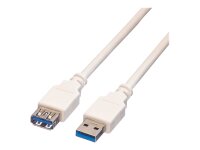 VALUE USB 3.2 Gen 1 Kabel Typ A-A ST/BU weiss 1,8m