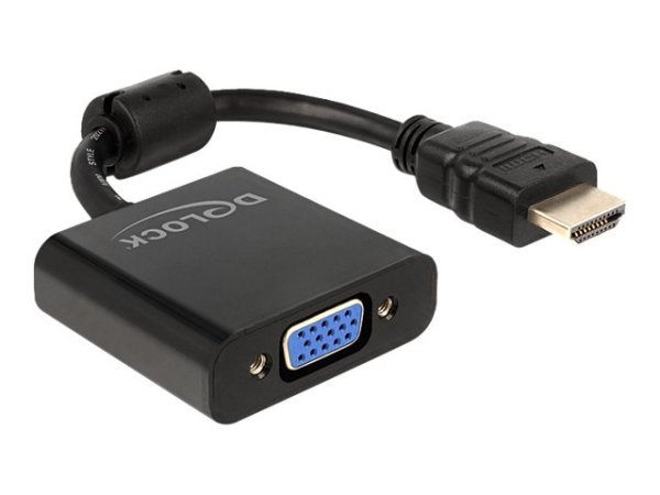 DELOCK Adapterkabel HDMI-A St > VGA Buchse schwarz