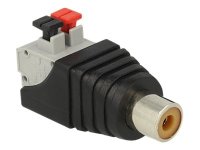 DELOCK Adapter Terminalblock mit Drucktaste > Cinch...