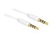 DELOCK Kabel Klinke 3,5 mm Stecker > Stecker 4 Pin IPhone 0,5 m weiss