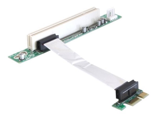 DELOCK PCIe-Riser-Karte x1 > PCI 32-Bit mit Kabel 9cm