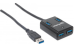 MANHATTAN USB 3.0 Hub 4 Ports Stromversorgung ueber USB Schwarz Abwaertskompatibel zu USB 2.0 und 1.1 Geraeten