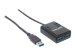 MANHATTAN USB 3.0 Hub 4 Ports Stromversorgung ueber USB Schwarz Abwaertskompatibel zu USB 2.0 und 1.1 Geraeten