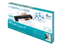 IRIS IRISCan Express 4 - portabler A4 Einzelblatt Farbscanner 8ppm 300/600/1200 DPI USB TWAIN - Win/Mac