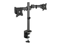 NEOMOUNTS SELECT Monitor Dual-Deskmount Tischhalter 25-68,6cm 10-27Zoll 2x8kg Höhe 0-40cm Neigen Rotieren Schwenken schwarz