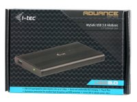 I-TEC USB 3.0 Advance MySafe AluBasic Gehaeuse 6,4cm 2,5Zoll SATA HDD Festplattengehaeuse extern SuperSpeed schwarz Aluminium