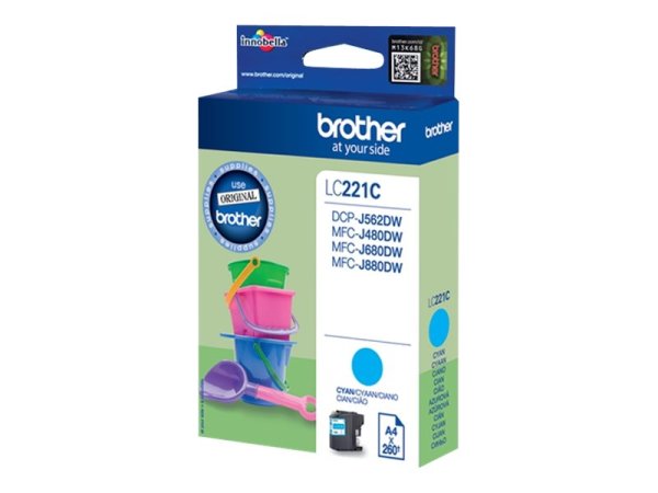 BROTHER LC221C ink cyan 300 pages