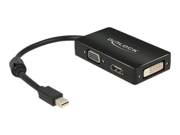 DELOCK Adapterkabel mini DisplayPort Stecker > 1 x VGA + 1 x HDMI + 1 x DVI 24+1 schwarz