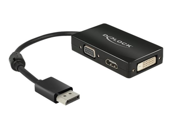 DELOCK Adapterkabel DisplayPort Stecker > 1 x VGA + 1 x HDMI + 1 x DVI 24+1 schwarz