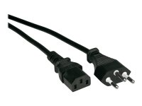 VALUE Netzkabel T12 auf C13 schwarz 1,8m