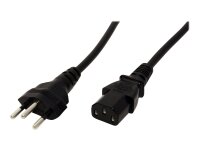 VALUE Netzkabel T12 auf C13 schwarz 1,8m