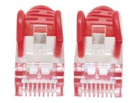 INTELLINET Netzwerkkabel Cat6 S/FTP CU LS0H 3m Rot RJ-45 Stecker / RJ-45 Stecker Vergoldete Kontakte