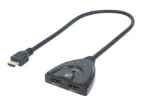 MANHATTAN HDMI-Switch HDMI  2 Ports integriertes Kabel...