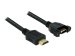 DELOCK Kabel HDMI A Stecker > HDMI A Buchse zum Einbau 1 m