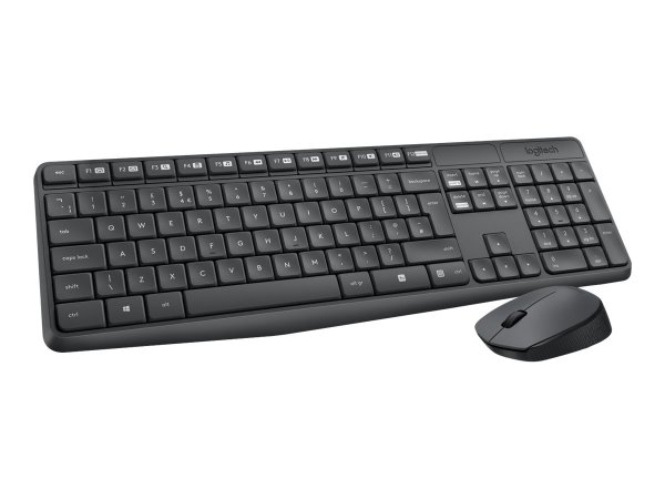 LOGITECH MK235 Wireless Keyboard + Mouse Combo Grey (DE)